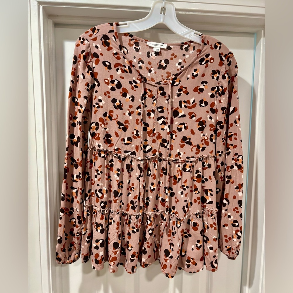 Dusty Pink Animal Print Blouse